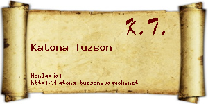 Katona Tuzson névjegykártya